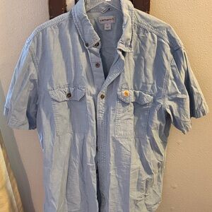 Carhartt Relaxed fit Men's Casual Light Blue Button Down Shirt